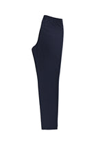 Orta Lacivert Super Slim Fit Ekstra Dar Kesim Yünlü Beli Lastikli İpli Pantolon
