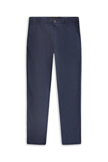 Aç?k Lacivert 7 Drop Slim Fit Dar Kesim Keten Kar???ml? Klasik Kuma? Pantolon-Abdullah Ki??l?