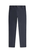 Koyu Lacivert Slim Fit Dar Kesim Keten Karışımlı Klasik Kumaş Pantolon