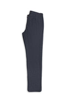 Koyu Lacivert Slim Fit Dar Kesim Keten Karışımlı Klasik Kumaş Pantolon