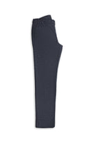 Koyu Lacivert Slim Fit Dar Kesim Keten Karışımlı Klasik Kumaş Pantolon