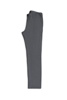 Açık Antrasit Slim Fit Dar Kesim Keten Karışımlı Klasik Kumaş Pantolon