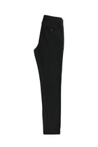 Koyu Antrasit Slim Fit Dar Kesim Desenli Likralı Klasik Kumaş Pantolon