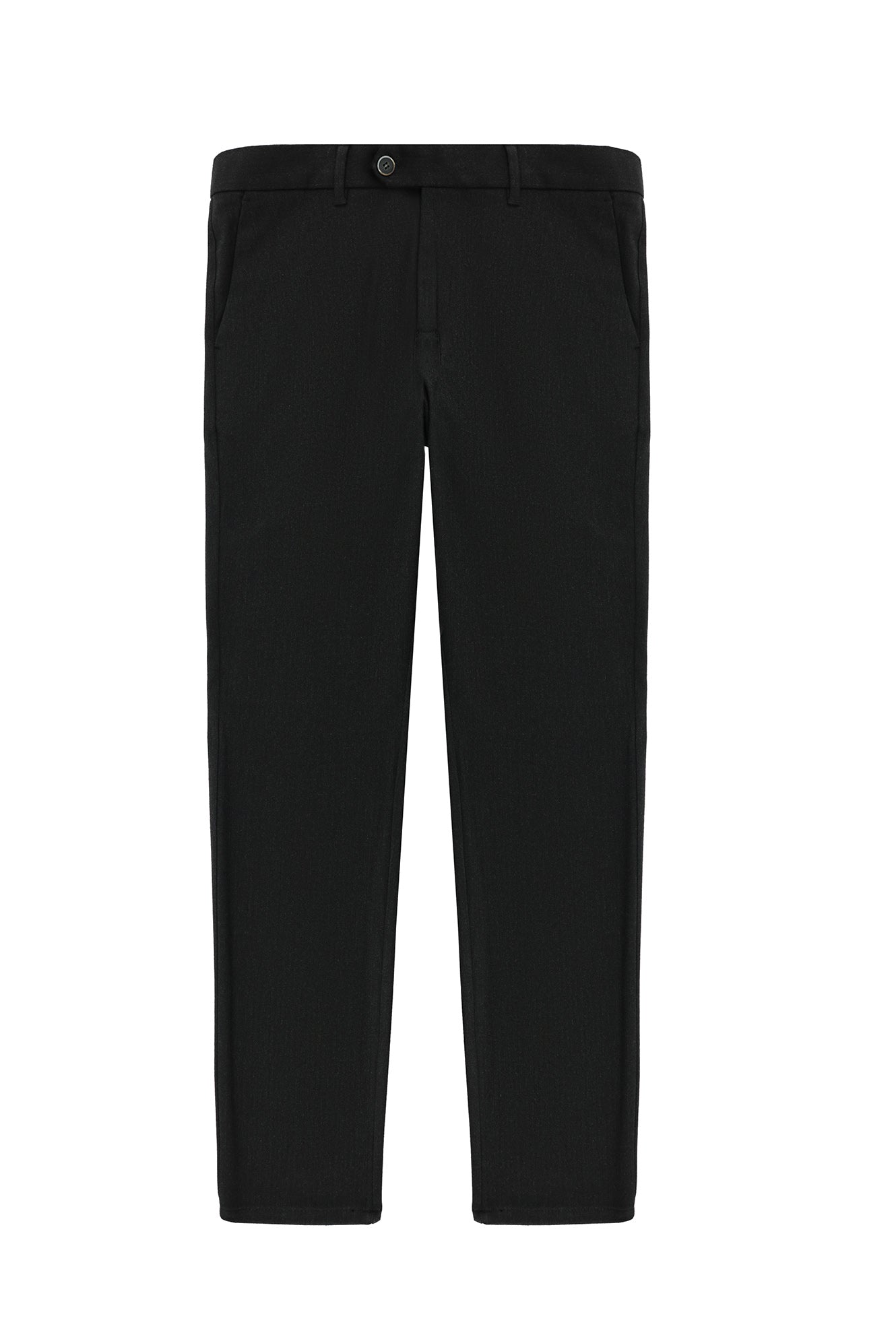 Koyu Antrasit Slim Fit Dar Kesim Desenli Likralı Klasik Kumaş Pantolon