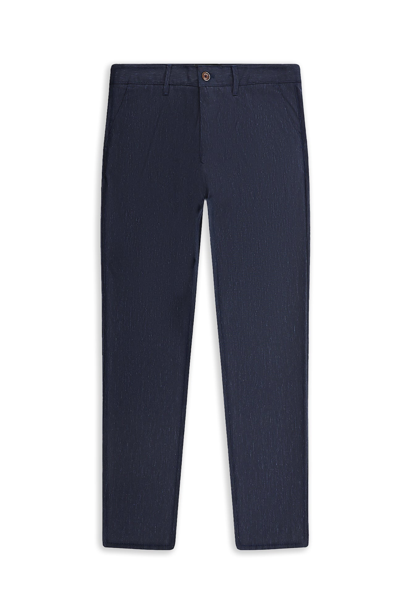 Orta Lacivert 6 Drop Regular Fit Standart Kesim Likral? Desenli Klasik Kuma? Pantolon-Abdullah Ki??l?