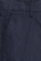 Orta Lacivert Likralı Desenli Klasik Kumaş Pantolon