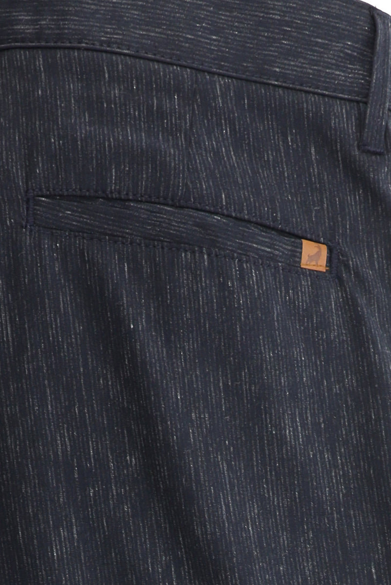 Koyu Lacivert Likralı Desenli Klasik Kumaş Pantolon