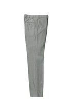 Açık Gri Slim Fit Dar Kesim Yünlü Klasik Kumaş Pantolon