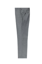 Orta Gri Relaxed Fit Rahat Kesim Yünlü Klasik Kumaş Pantolon
