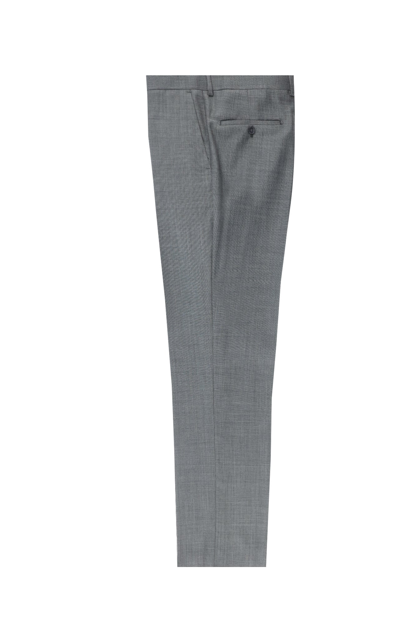 Orta Gri Regular Fit Yünlü Klasik Kumaş Pantolon