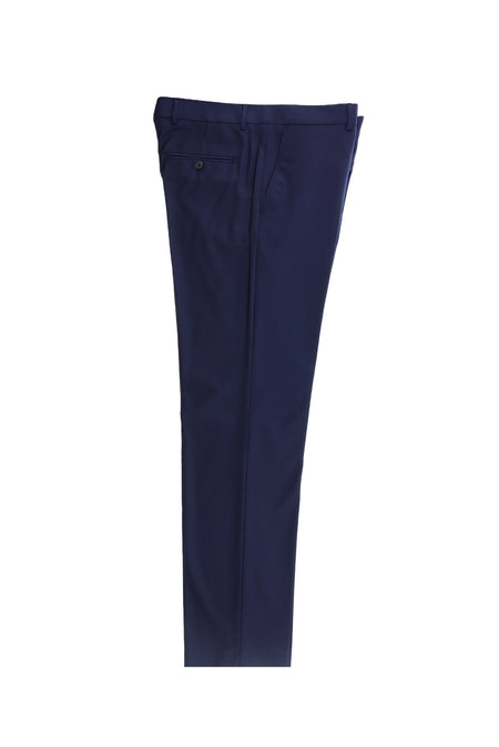 Orta Lacivert Regular Fit Yünlü Klasik Kumaş Pantolon