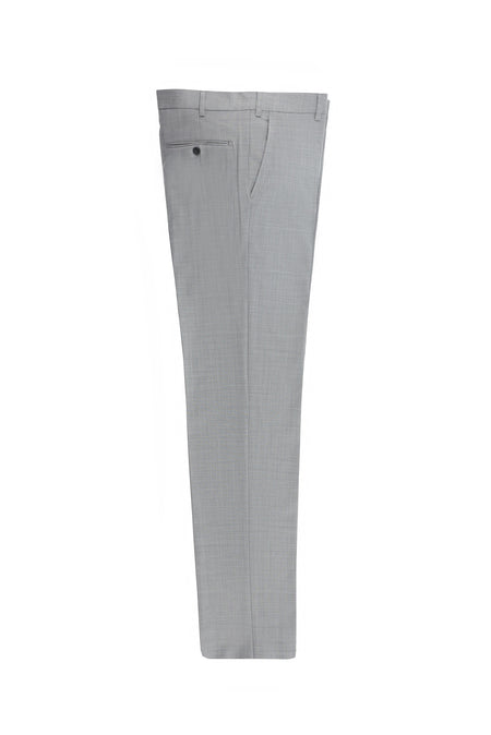 Orta Gri 4 Drop Relaxed Fit Rahat Kesim Yünlü Klasik Kuma? Pantolon-Abdullah Ki??l?