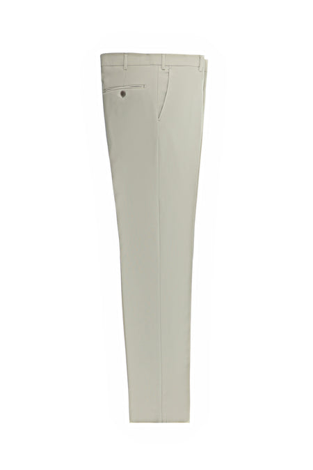 Krem 7 Drop Slim Fit Dar Kesim Yünlü Klasik Kuma? Pantolon-Abdullah Ki??l?