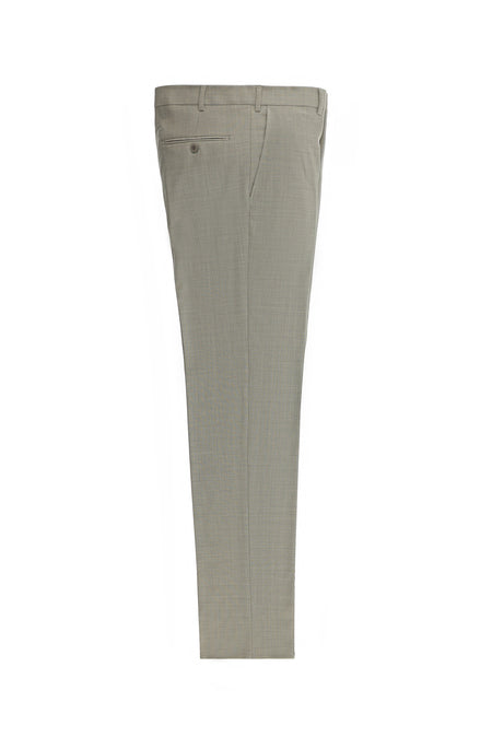 Orta Vizon Slim Fit Dar Kesim Yünlü Klasik Kumaş Pantolon