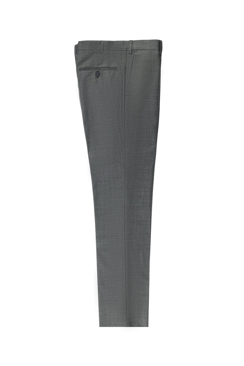 Açık Füme Relaxed Fit Rahat Kesim Yünlü Klasik Kumaş Pantolon