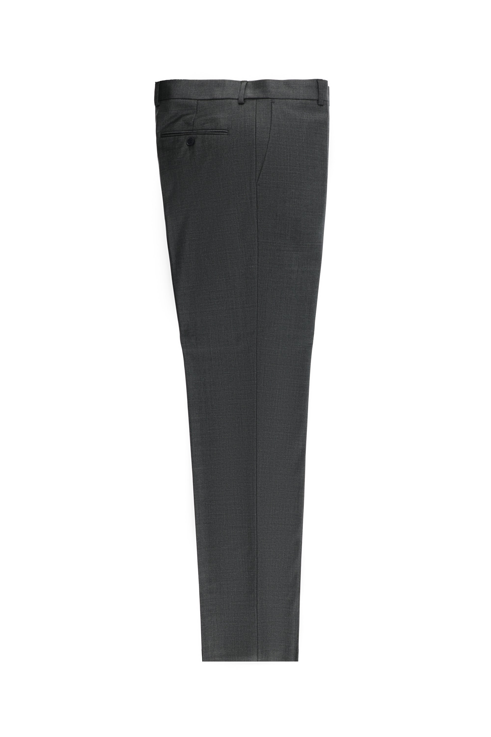 Koyu Füme Regular Fit Yünlü Klasik Kumaş Pantolon