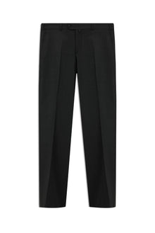 Koyu Antrasit Slim Fit Dar Kesim Yünlü Klasik Kumaş Pantolon