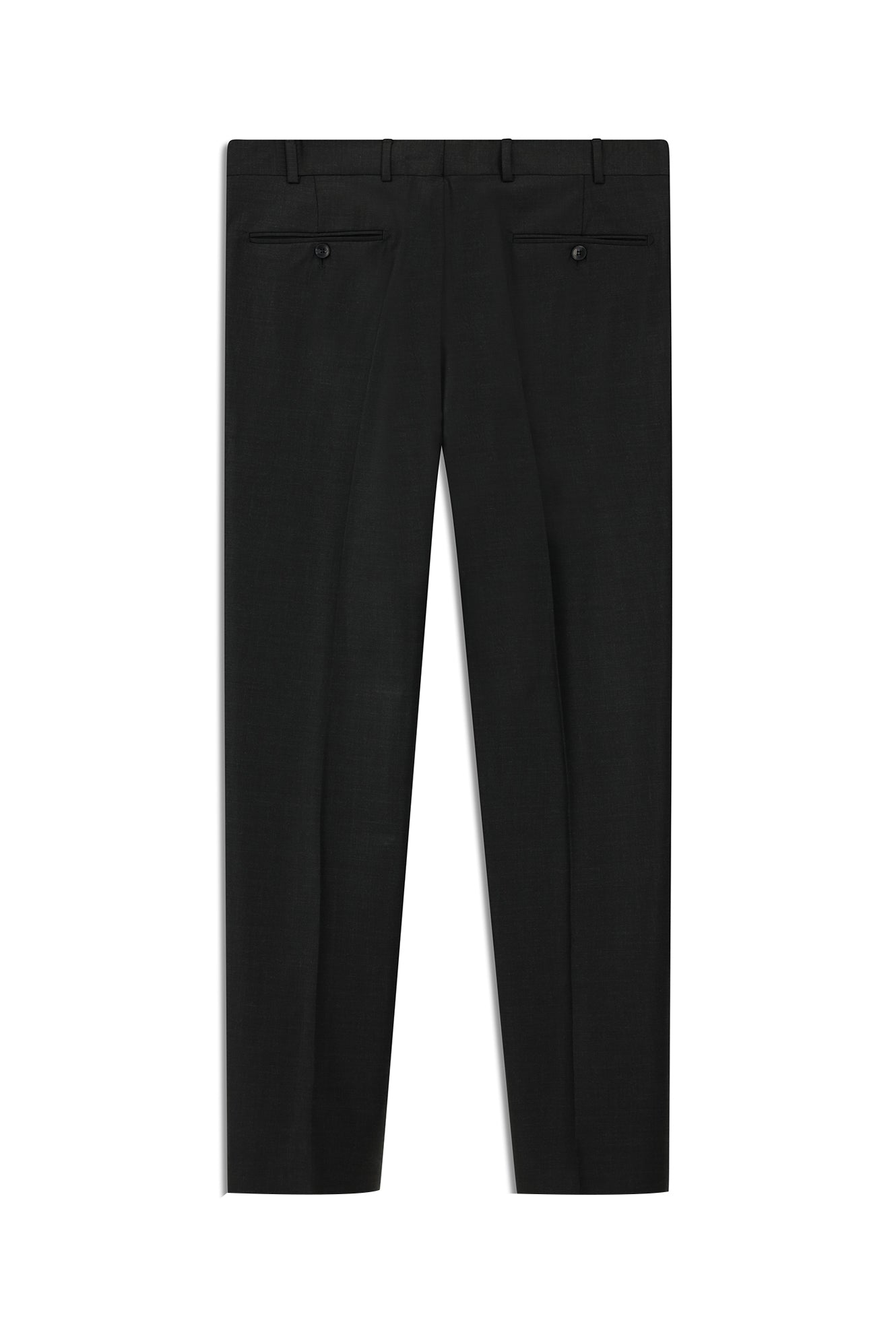 Koyu Antrasit Slim Fit Dar Kesim Yünlü Klasik Kumaş Pantolon