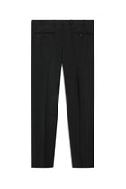 Koyu Antrasit Slim Fit Dar Kesim Yünlü Klasik Kumaş Pantolon