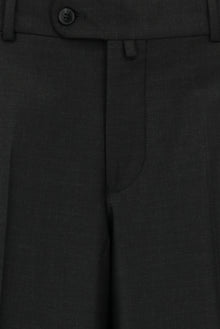 Koyu Antrasit Slim Fit Dar Kesim Yünlü Klasik Kumaş Pantolon