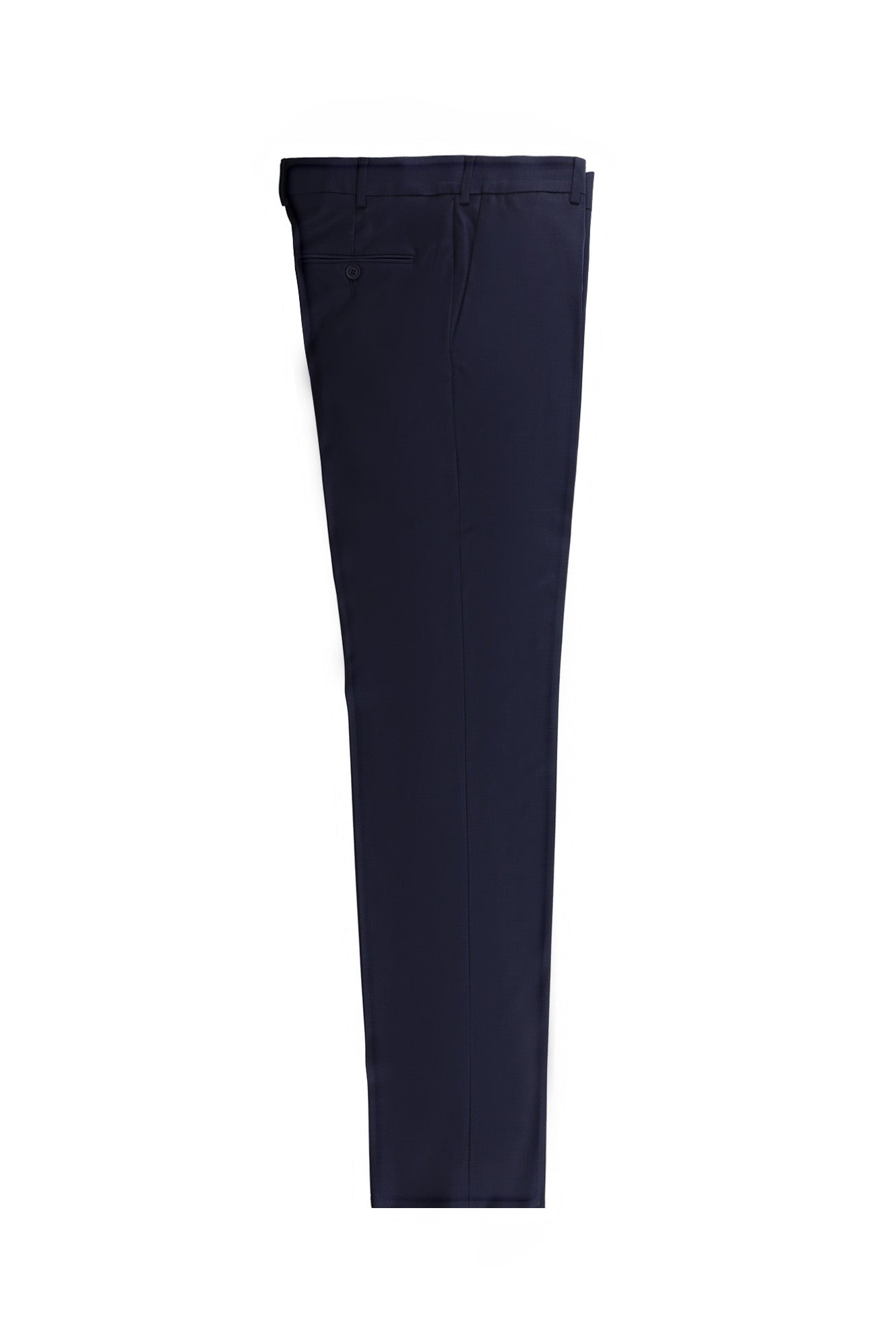 Koyu Lacivert Slim Fit Dar Kesim Yünlü Klasik Kumaş Pantolon