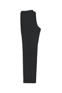 Siyah Regular Fit Beli İpli Likralı Gofre Klasik Kumaş Pantolon