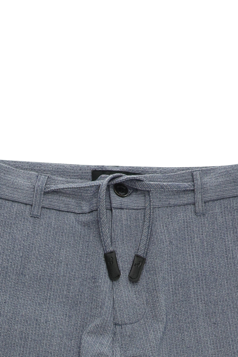 Koyu Füme Regular Fit Beli İpli Likralı Gofre Klasik Kumaş Pantolon