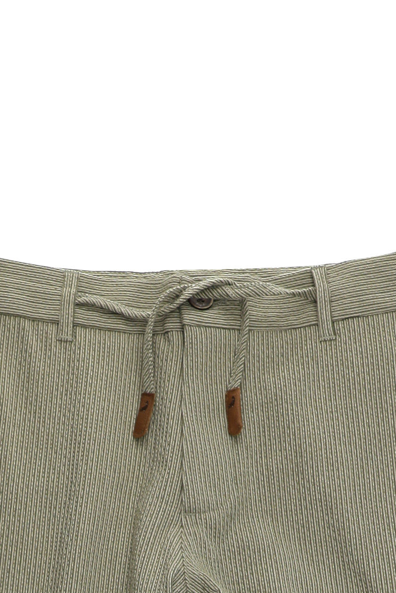 Koyu Vizon Regular Fit Beli İpli Likralı Gofre Klasik Kumaş Pantolon