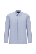 Açık Mavi Uzun Kol Slim Fit Dar Kesim Oxford Pamuk Gömlek