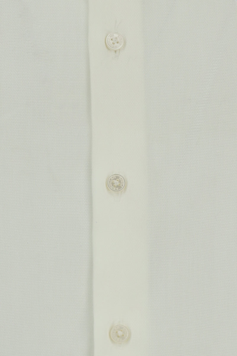 Beyaz Uzun Kol Slim Fit Dar Kesim Oxford Pamuk Gömlek