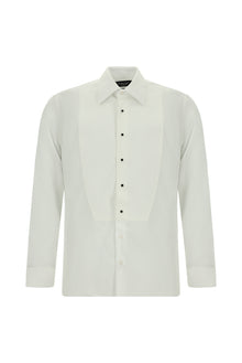 Beyaz Uzun Kol Slim Fit Dar Kesim Desenli Non Iron Pamuk Gömlek