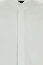 Beyaz Ata Yaka Slim Fit Dar Kesim Pamuk Manşetli Gömlek