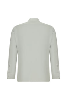 Beyaz Ata Yaka Slim Fit Dar Kesim Pamuk Manşetli Gömlek