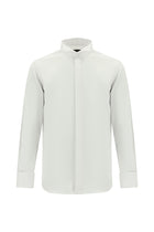 Beyaz Ata Yaka Slim Fit Dar Kesim Non Iron Pamuk Gömlek