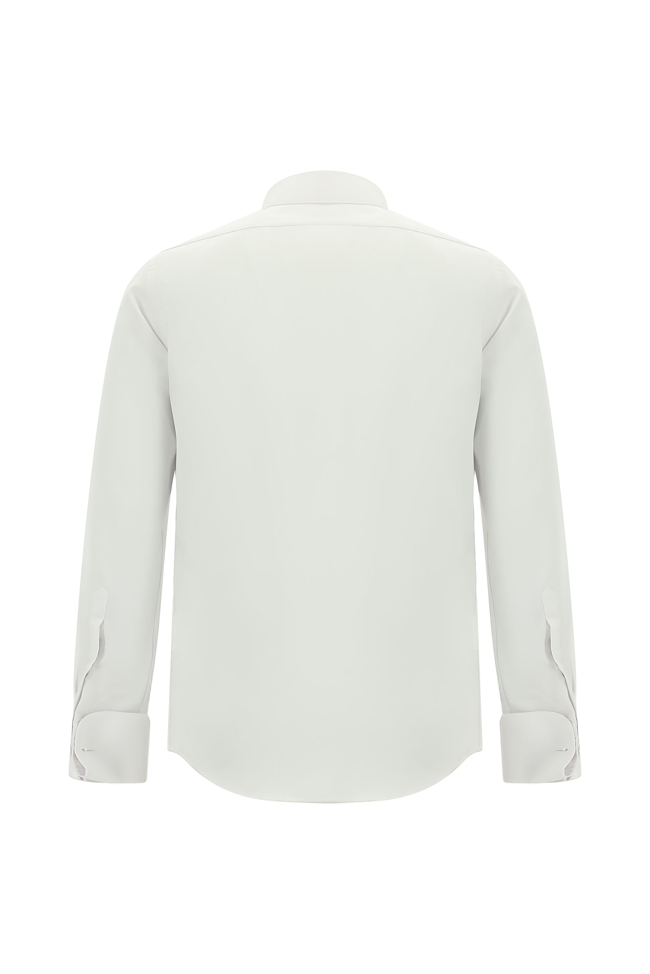 Beyaz Ata Yaka Slim Fit Dar Kesim Non Iron Pamuk Gömlek