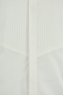 Beyaz Slim Fit Dar Kesim Pamuk Ata Yaka Piliseli Gömlek