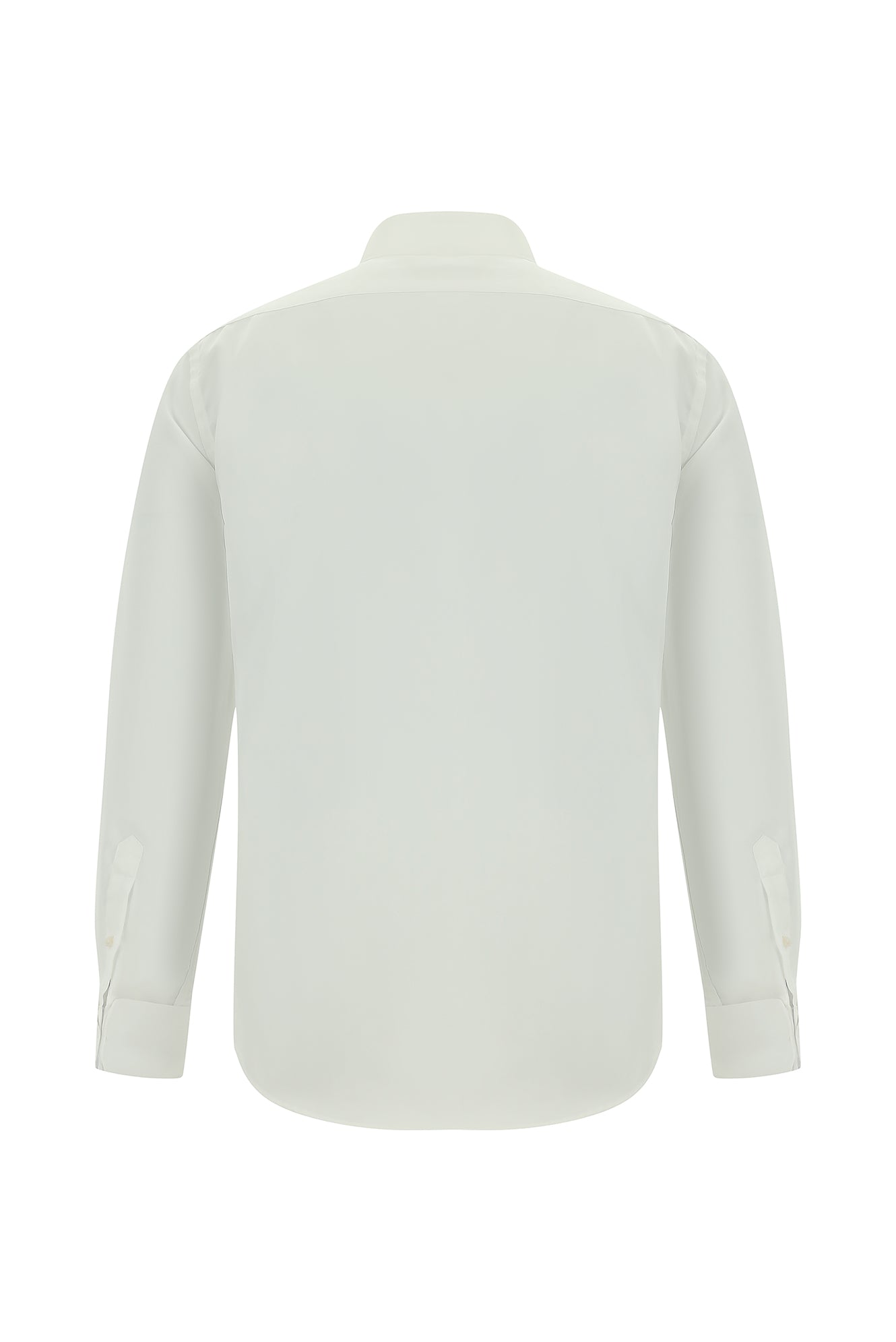 Beyaz Slim Fit Dar Kesim Non Iron Pamuk Ata Yaka Gömlek