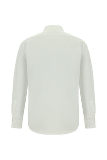 Beyaz Slim Fit Dar Kesim Non Iron Pamuk Ata Yaka Gömlek