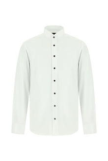 Beyaz Slim Fit Dar Kesim Pamuk Ata Yaka Gömlek