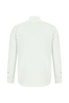 Beyaz Slim Fit Dar Kesim Pamuk Ata Yaka Gömlek