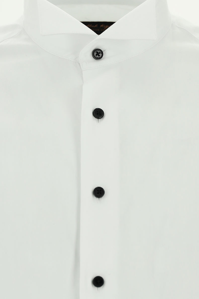 Beyaz Slim Fit Dar Kesim Pamuk Ata Yaka Gömlek