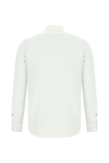 Beyaz Slim Fit Dar Kesim Pamuk Ata Yaka Gömlek