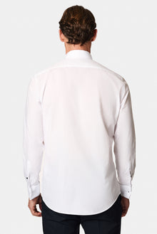 Beyaz Slim Fit Dar Kesim Pamuk Ata Yaka Gömlek