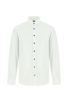 Beyaz Slim Fit Dar Kesim Pamuk Ata Yaka Gömlek