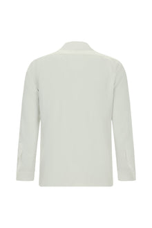 Beyaz Uzun Kol Slim Fit Dar Kesim Pamuk Piliseli Gömlek