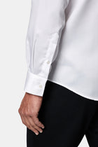 Beyaz Ata Yaka Slim Fit Dar Kesim %100 Pamuk Piliseli Gömlek