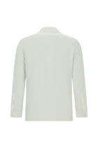 Beyaz Uzun Kol Slim Fit Dar Kesim Pamuk Piliseli Gömlek