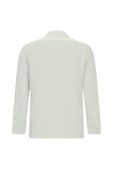 Beyaz Uzun Kol Slim Fit Dar Kesim Pamuk Piliseli Gömlek