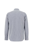 Koyu Lacivert Uzun Kol Slim Fit Dar Kesim Desenli Pamuk Gömlek