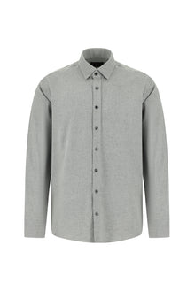 Orta Antrasit Uzun Kol Slim Fit Dar Kesim Klasik Desenli Pamuk Gömlek